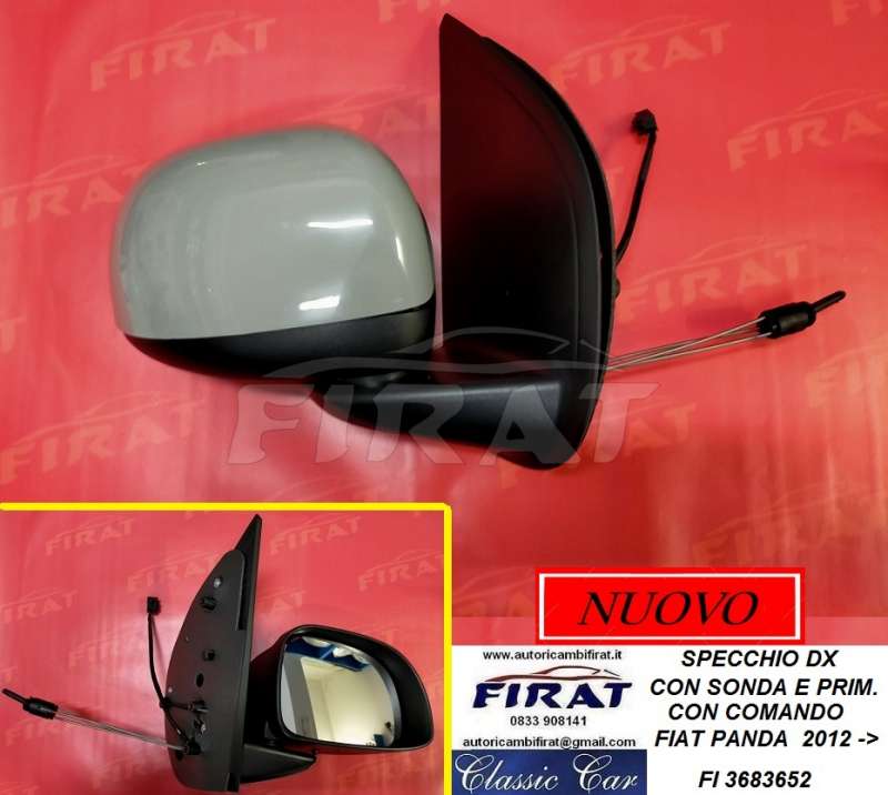 SPECCHIO FIAT PANDA 2012-> DX C.SONDA C.PRIMER - Clicca l'immagine per chiudere